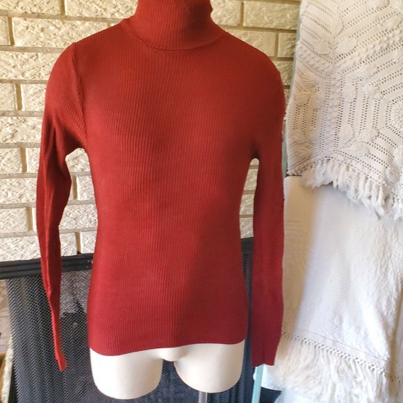Pierre Cardin Vintage Rib Knit Turtleneck Sweater S/M - Picture 2 of 5